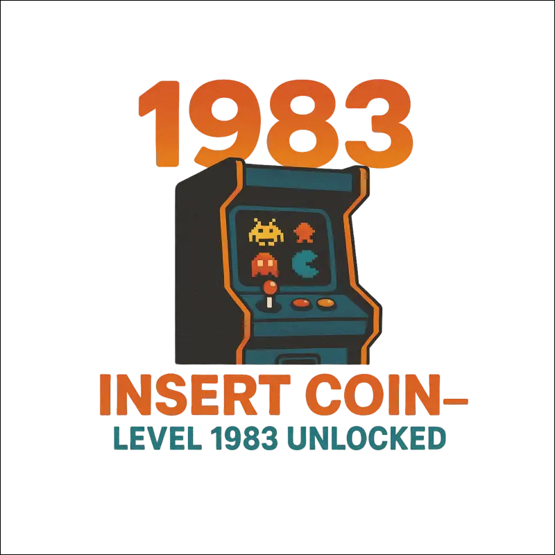 T-Shirt (White) - ’1983 – Insert Coin. We Loaded.’