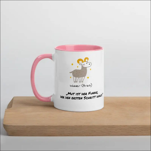 Widder (Aries) - Tasse mit farbiger Innenseite
