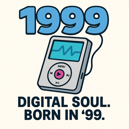 T-Shirt (White) „Digital soul. Born in 1999.“