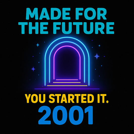 T-Shirt (White) „Made for the Future – 2001“