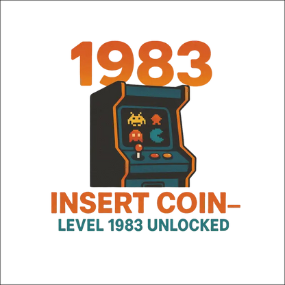 T-Shirt (White) - ’1983 – Insert Coin. We Loaded.’