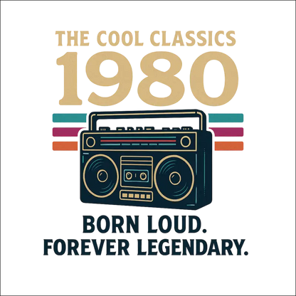T-Shirt (White) - „Born Loud. Forever legendary.’