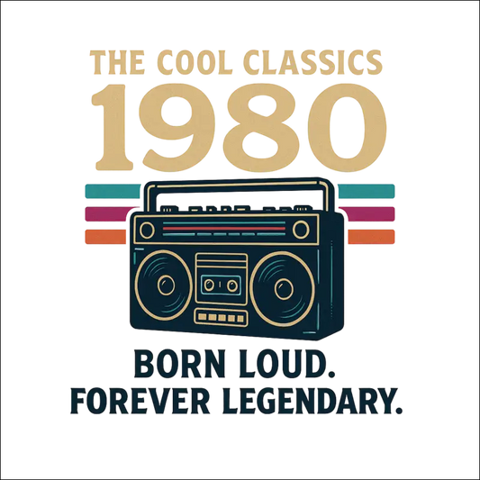 T-Shirt (White) - „Born Loud. Forever legendary.’