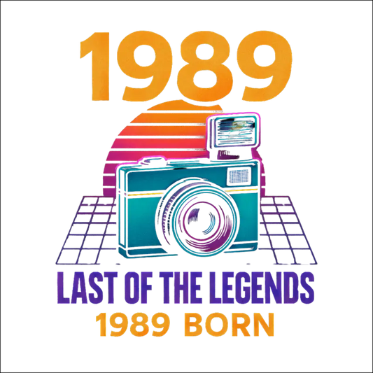 T-Shirt - (White) „Last of the legends. 1989 born.“