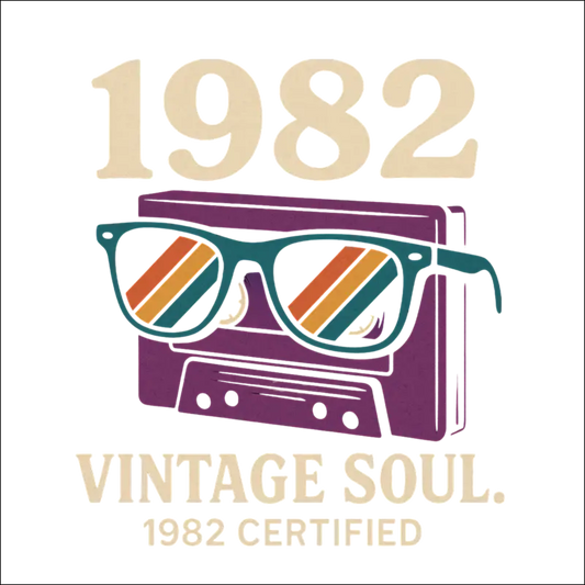 T-Shirt (White)- Vintage Soul 1982 Cretified